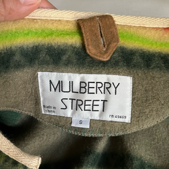 Mulberry Street Fleece Jacket Women’s S Striped Multicolor Zip Nordic Sweatshirt - Picture 8 of 12